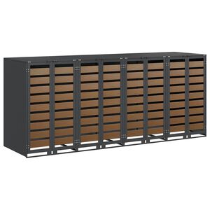 vidaXL Contenitore per Rifiuti per 3 Bidoni 340 x 77.5 x 115.5 cm