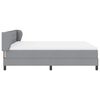 vidaXL Letto a molle con materasso Grigio chiaro 180 x 200 cm Tessuto