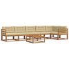 vidaXL Set di divani da esterno 7 pz Naturale e Beige