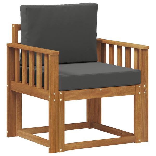 vidaXL Divano da esterno Legno di Acacia Massello e Poliestere