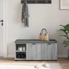 vidaXL Panca per ingresso con cuscino Sonoma grigia 100 x 38 x 46 cm