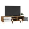 vidaXL Mobile TV MOLDE Marrone 158x40x49 cm in Legno Massello di Pino