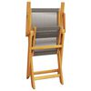vidaXL Set da Bistrot 3pz Grigio in Polipropilene e Legno Massello