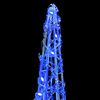 vidaXL Albero di Natale con 90 LED 3 pcs Blu 20 x 20 x 80 cm Acrilico