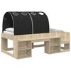 vidaXL Letto con Tunnel 3 pz Rovere Sonoma e Nero Legno ingegnerizzato