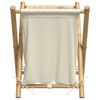 vidaXL Cesto per Biancheria Bianco Crema 45x55x63,5 cm in Bambù
