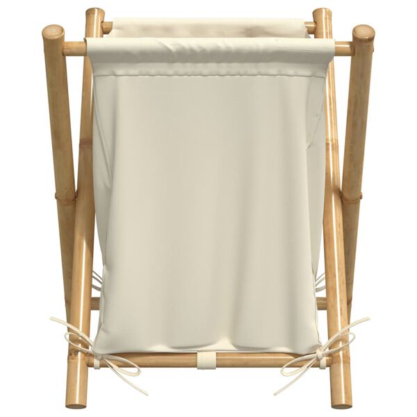 vidaXL Cesto per Biancheria Bianco Crema 45x55x63,5 cm in Bambù