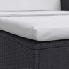 vidaXL Set Divani da Giardino 2 pz con Cuscini in Polyrattan Nero