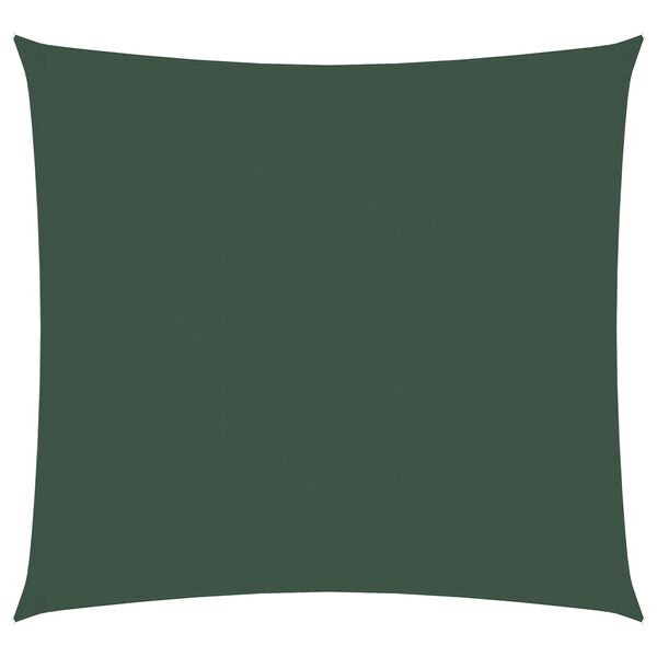 vidaXL Parasole in Tessuto Oxford Quadrato 3,6x3,6 m Verde Scuro