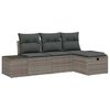 vidaXL Set di divani 4 pz polyrattan