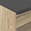 vidaXL Panca per ingresso con cuscino Rovere Sonoma 83 x 38 x 45 cm