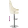 vidaXL Sgabelli da Bar 2 pz Crema in Tessuto