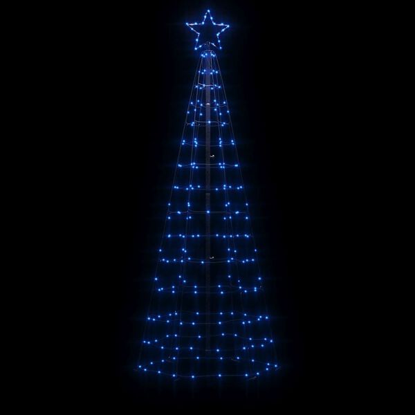 vidaXL Albero di Natale a LED con Punte 220 LED Blu 180 cm