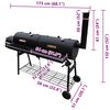 vidaXL Barbecue con Affumicatore Nevada XL Nero