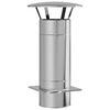 vidaXL Estensione Camino Argento 35 x 35 x 65 cm Acciaio inossidabile