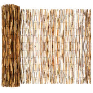 vidaXL Recinzione per Giardino Carbonizzato 500 x 100 cm Giunco