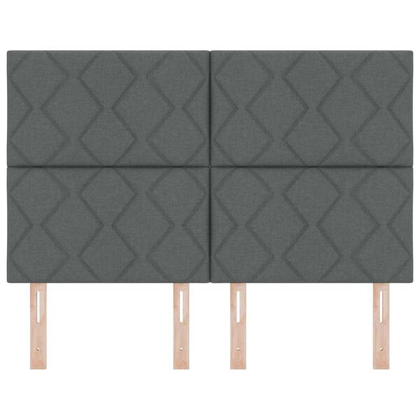 vidaXL Testiera Grigio scuro 160 cm Tessuto