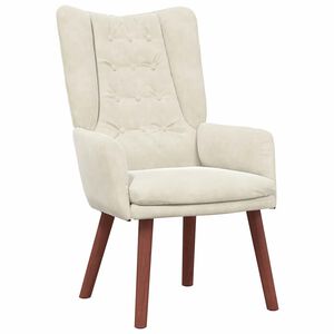 vidaXL poltrona Crema 63 x 67 x 94 cm Velluto