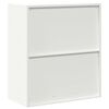 vidaXL Armadio Bianco 80 x 40 x 90 cm Acciaio