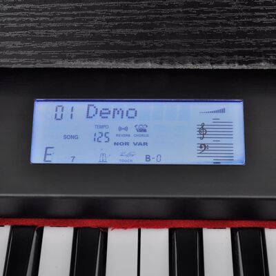 vidaXL Pianoforte Classico Digitale Elettronico con 88 Tasti e Leggio