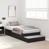 vidaXL Struttura letto con contenitore con cassetto Rovere Nero 90 cm