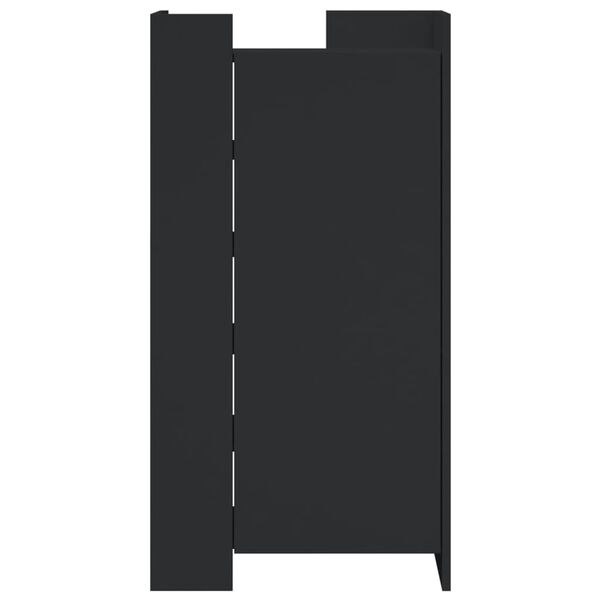 vidaXL Scarpiera Nera 52x37,5x100 cm in Legno Multistrato