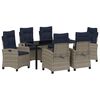 vidaXL Set da Pranzo per Giardino 7 pz Grigio polyrattan