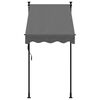 vidaXL Tenda da Sole Retrattile Antracite 100x150 cm Tessuto e Acciaio