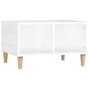 vidaXL Tavolino Salotto Bianco Lucido 60x50x36,5 cm Legno Multistrato