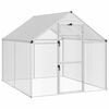vidaXL Gabbia per uccelli Argento 181,5 x 221 x 173,5 cm