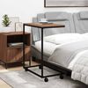 vidaXL Tavolino con Ruote Nero 55x35x70 cm in Legno Multistrato