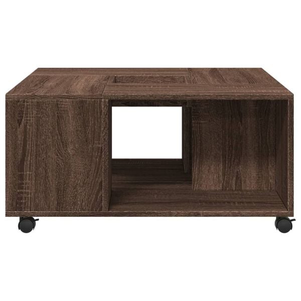vidaXL Tavolino da Salotto Rovere Marrone 80x80x40cm Legno Multistrato