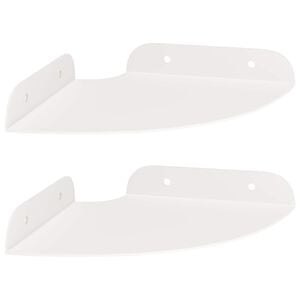 vidaXL Mensola sospesa con lo scaffale 2 pcs Bianco 15 x 15 x 2 cm