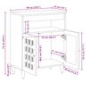 vidaXL Credenza Naturale 60 x 33,5 x 75 cm Legno di mango massello