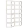 vidaXL Divisorio Ambienti 4Pannelli Bianco Legno Massello di Paulownia