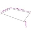 vidaXL Piano Tavolo in Vetro Temperato Rettangolare 1000x620 mm