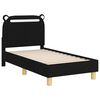 vidaXL Struttura letto per bambini con testata Nero 70 x 140 cm