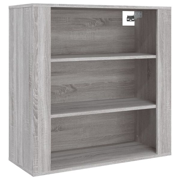 vidaXL Mobile Pensile Grigio Sonoma 80x33x80 cm in Legno Multistrato