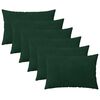 vidaXL Federa 6 pcs HEERLEN Verde Scuro 50 x 70 cm Velluto