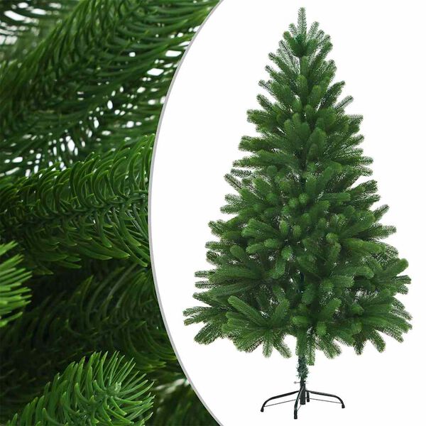 vidaXL Albero di Natale Preilluminato con Palline Verde 210 cm