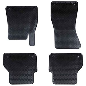 vidaXL Tappetino per Auto 4 pcs Nero Gomma