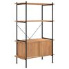 vidaXL Scaffalatura 4 Livelli con Mobile 80x40x130 cm Acciaio e Legno