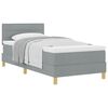 vidaXL Letto box spring con materasso Grigio chiaro 80 x 200 cm