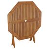vidaXL Tavolo da Giardino Pieghevole 90x75 cm Legno Massello di Acacia