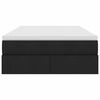 vidaXL Letto con contenitore e materasso Nero 120 x 200 cm Poliestere
