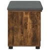vidaXL Panca per ingresso con porta Quercia Affumicata 60 x 38 x 46 cm