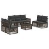 vidaXL Set Divano da Giardino 8 pcs Grigio e Grigio Scuro polyrattan