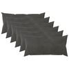vidaXL Federa 6 pcs HEERLEN Grigio Scuro 40 x 80 cm Velluto