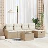 vidaXL Set di divani con cuscino 5 pcs polyrattan