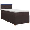 vidaXL Letto box spring con materasso Marrone Scuro 90 x 190 cm